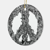 Henna Peace Sign Ornament (Links)