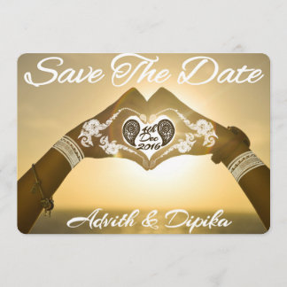Henna Save the Date Cards