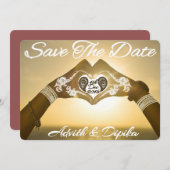 Henna Save the Date Cards (Voorkant / Achterkant)
