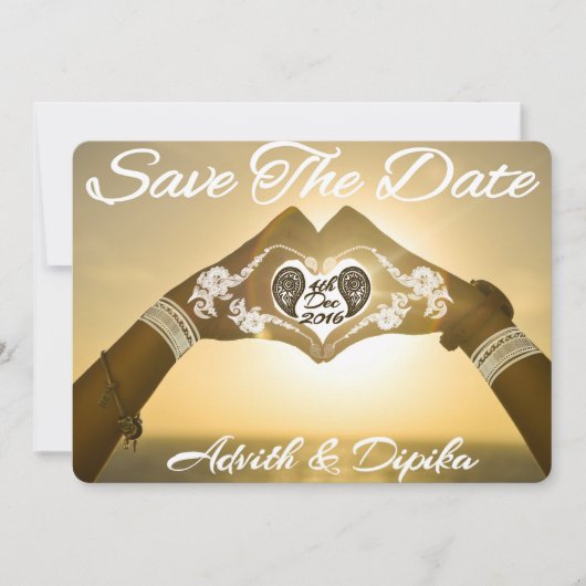 Henna Save the Date Cards (Voorkant)