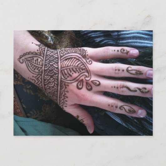 Henna Scales Hand Briefkaart (Voorkant)