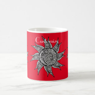 Henna-stijl Sun Tattoo Thunder_Cove Koffiemok