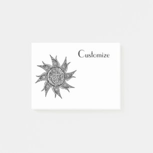Henna-stijl Sun Tattoo Thunder_Cove Post-it® Notes