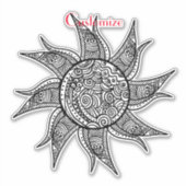 Henna-stijl Sun Tattoo Thunder_Cove Sticker (Voorkant)
