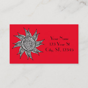 Henna-stijl Sun Tattoo Thunder_Cove Visitekaartje