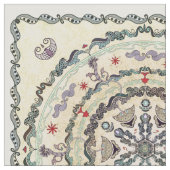 Henna Style Mandala Fabric Stof (Close Up)