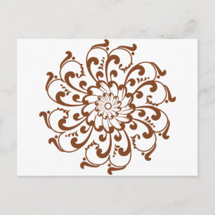 Henna Swirl Mandala Briefkaart