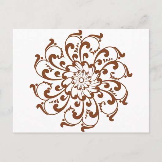 Henna Swirl Mandala Briefkaart (Voorkant)