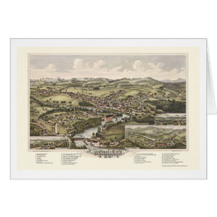 Henniker, carte panoramique de NH - 1889