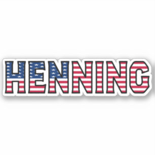 Henning Nom Prénom USA Autocollant Set d'autocolla