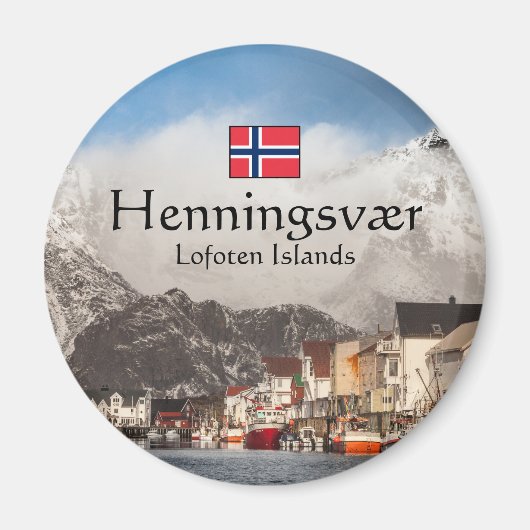 Henningsvaer Lofoten Magnet Magneet (Voorkant)