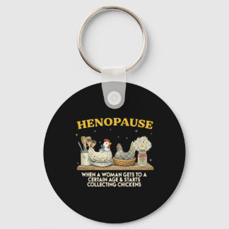 Henopause Grappige Menopauze Kippenliefhebber Mama Sleutelhanger