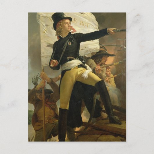 Henri de La Rochejaquelein , leider van de Briefkaart (Voorkant)