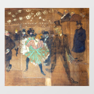 Henri de Toulouse-Lautrec - Dance at the Rouge Raamsticker