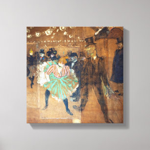 Henri de Toulouse-Lautrec - Dans aan de Rouge Canvas Afdruk