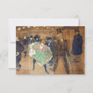Henri de Toulouse-Lautrec - Dansen bij de Rouge Bedankkaart