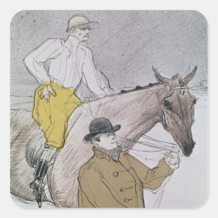 Henri de Toulouse-Lautrec   De jockey leidde tot d Vierkante Sticker