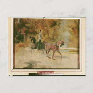 Henri de Toulouse-Lautrec Een hond-kart Briefkaart