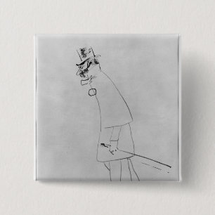 Henri de Toulouse-Lautrec Een huisarts Vierkante Button 5,1 Cm