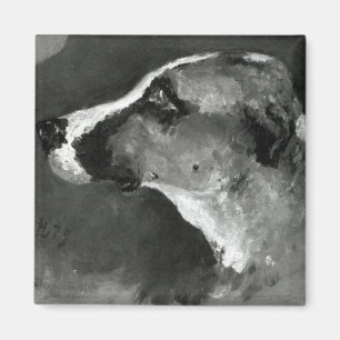 Henri de Toulouse-Lautrec Hoofd van een Hond met Magneet