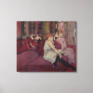 Henri de Toulouse-Lautrec In de Salon bij de Ru Canvas Afdruk