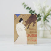 Henri de Toulouse-Lautrec- La Gitane de Gypsy Briefkaart (Staand voorkant)