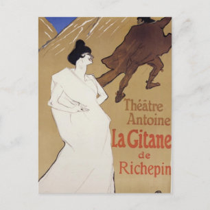 Henri de Toulouse-Lautrec- La Gitane de Gypsy Briefkaart