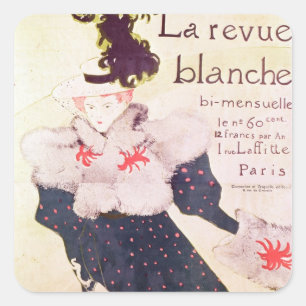 Henri de Toulouse-Lautrec Poster adverteren "La Vierkante Sticker
