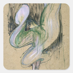 Henri de Toulouse-Lautrec Studie naar Loie Fulle Vierkante Sticker