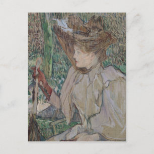 Henri de Toulouse-Lautrec Vrouw met handschoenen Briefkaart