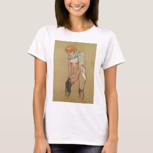 Henri de Toulouse-Lautrec Vrouwen trekken haar S T-shirt