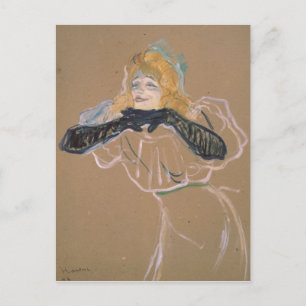 Henri de Toulouse-Lautrec   Yvette Guilbert singi Briefkaart