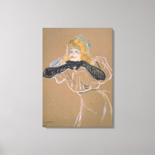 Henri de Toulouse-Lautrec Yvette Guilbert singi Canvas Afdruk