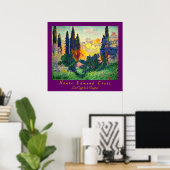 Henri Edmond Cross: Cypresses in Cagnes Poster (Thuiskantoor)