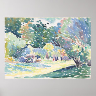 Henri-Edmond Cross: Landschappelijke Waterverf Poster