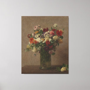 Henri Fantin-Latour  Flowers uit Normandië Canvas Afdruk