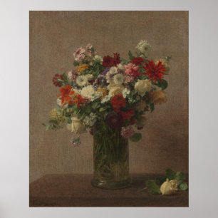 Henri Fantin-Latour Flowers uit Normandië Poster