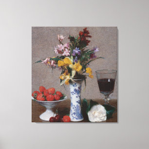 Henri Fantin-Latour Vintage The Verloving Bouquet Canvas Afdruk