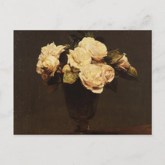 Henri Fantin-Latour- White Roses Briefkaart