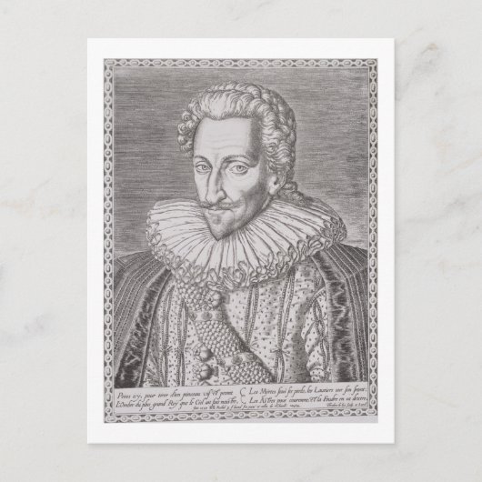 Henri IV (1553-1610) als koning van Navarra, 1589  Briefkaart (Voorkant)
