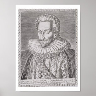 Henri IV (1553-1610) als koning van Navarra, 1589  Poster