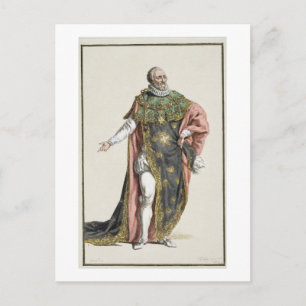 Henri IV (1553-1610) King of France, uit 'Receuil Briefkaart