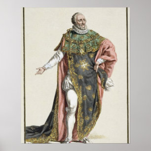 Henri IV (1553-1610) King of France, uit 'Receuil Poster