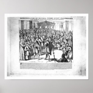 Henri IV genezen van de patiënten met scrofula Poster