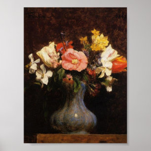 Henri Latour Flowers Camelias en Tulips Poster