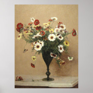  Henri Latour Flowers chrysanthema Poster