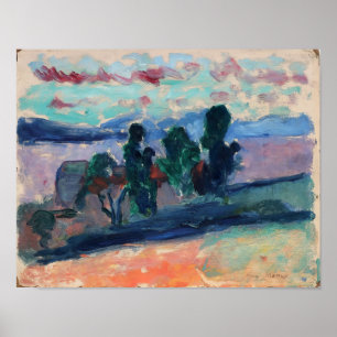 Henri Matisse - Landschap van Saint Tropez bij sch Poster