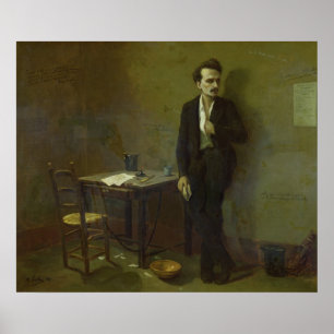 Henri Rochefort in de gevangenis van Mazas, 1871 Poster