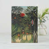 Henri Rousseau - Apen en papegaai in Maagdenbos Bedankkaart (Staand voorkant)