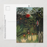 Henri Rousseau - Apen en papegaai in Maagdenbos